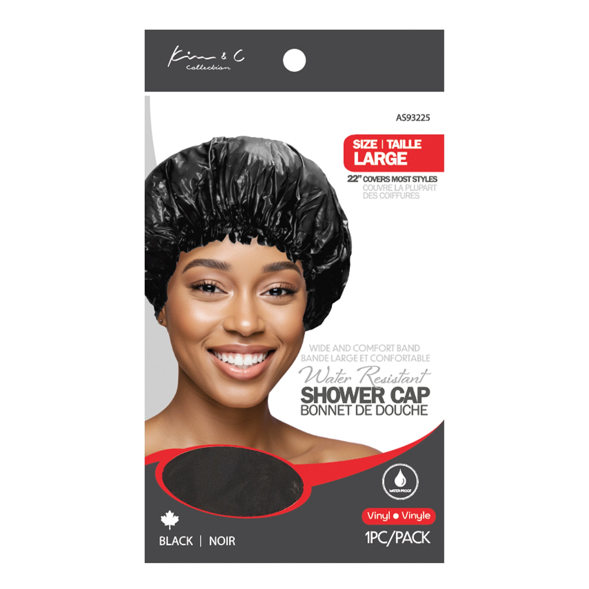 KIM & C Shower Cap - Large / Black