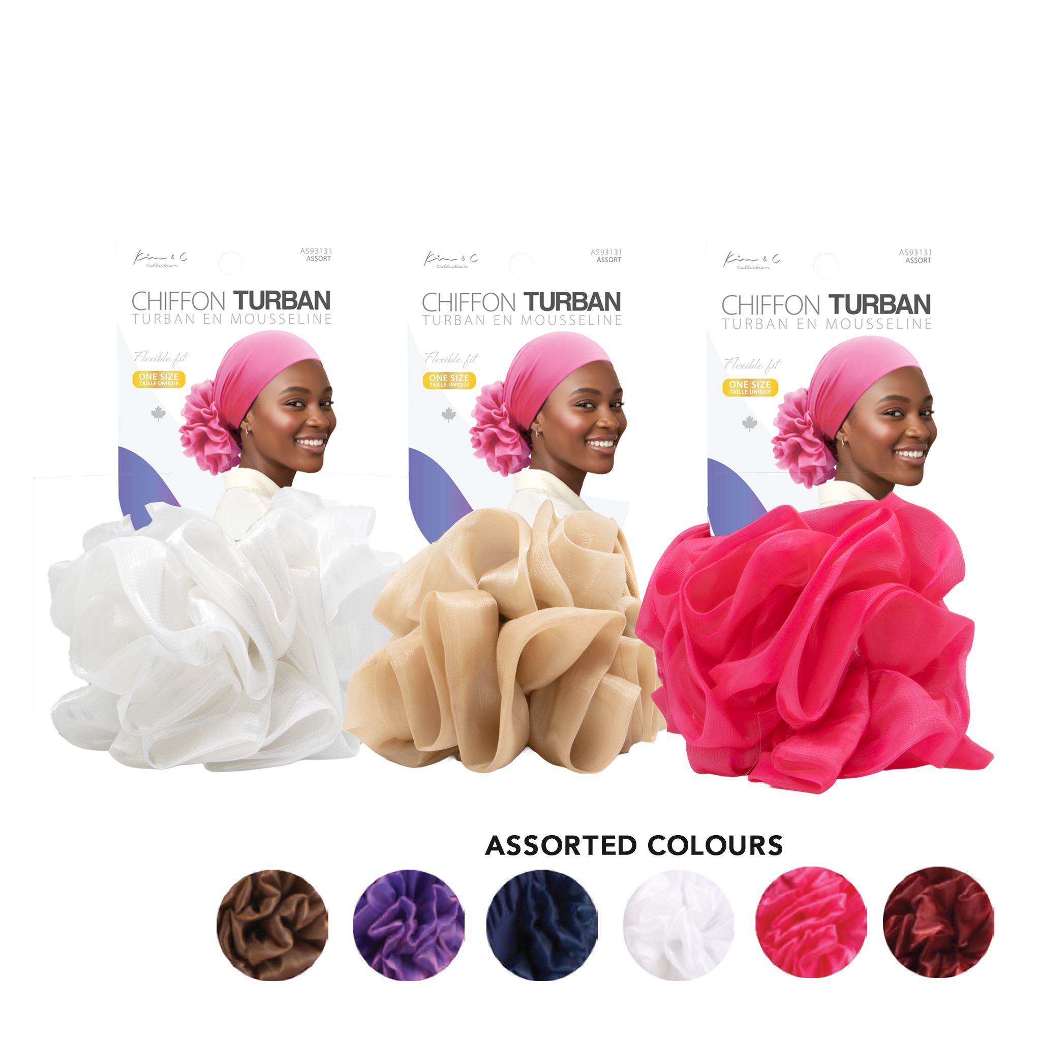 Kim & C Premium chiffon Turban - Assorted