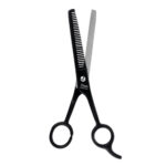 ANNIE Premium Stainless Steel Straight Hair Shears - Black / 28 Tooth Thinner (6.5inch)