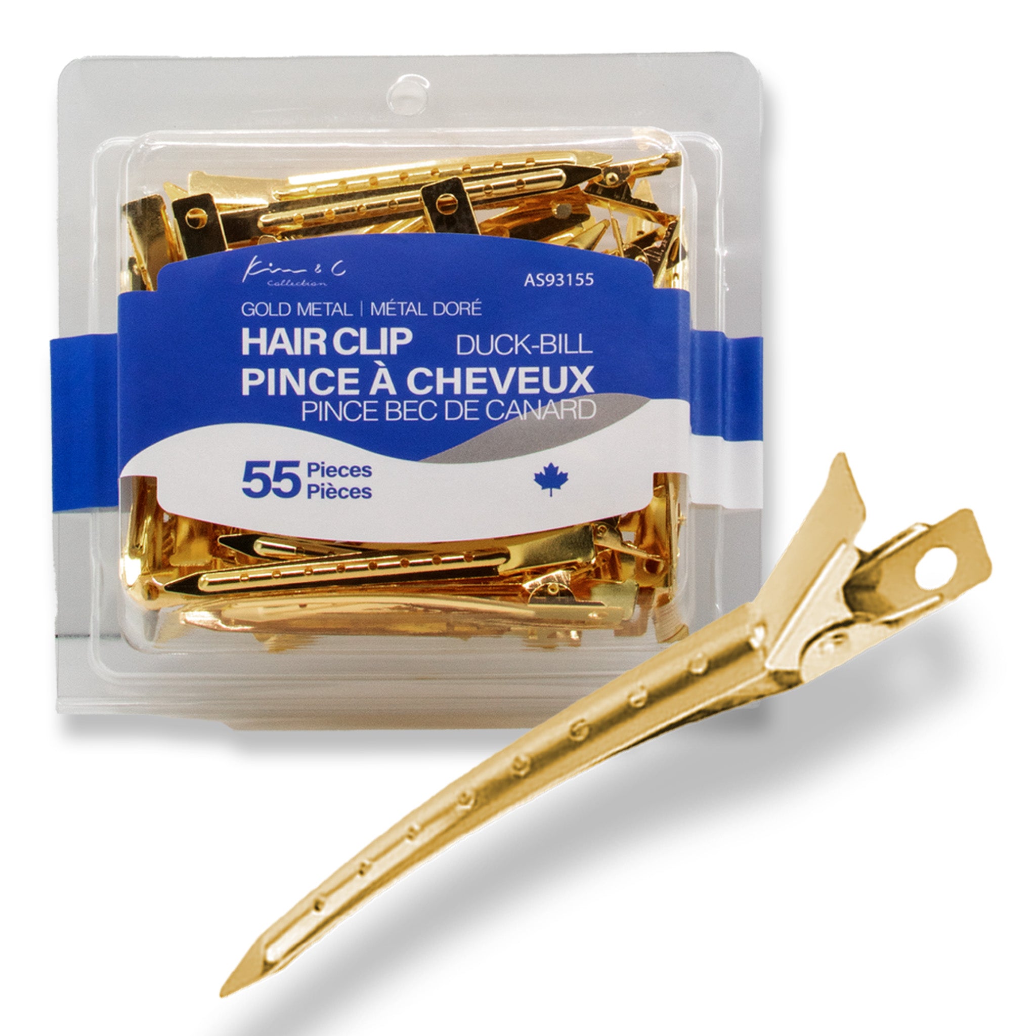 Kim & C Duck Bill Clip - Gold / 55CT