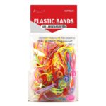 KIM & C 100pcs Elastic Bands (Large 1.5inch) - Matt Black