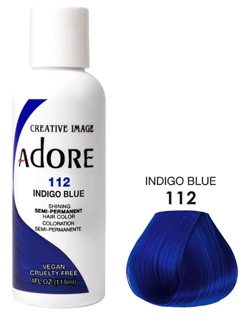 ADORE SEMI Permanent Hair Color (4oz) - 112 Indigo Blue