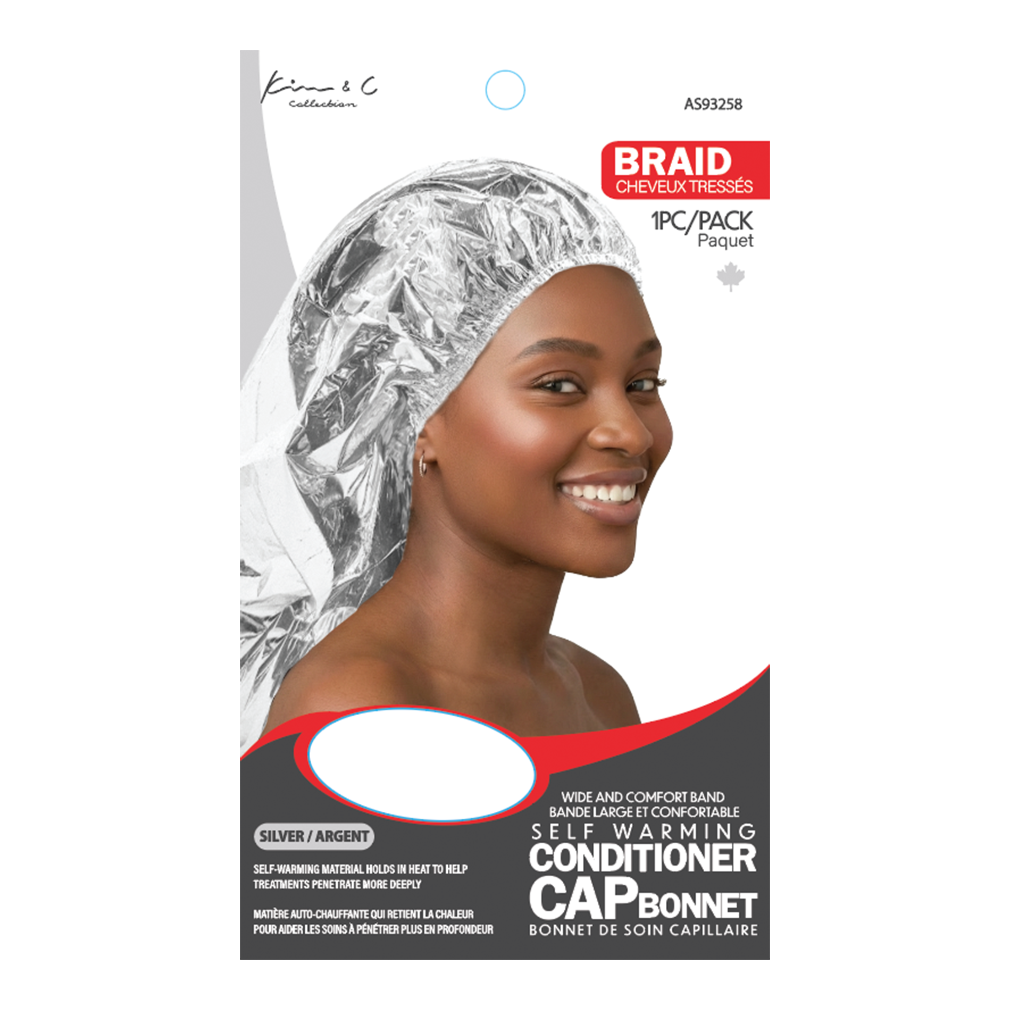KIM & C Conditioning Treament Cap - Silver / Braid