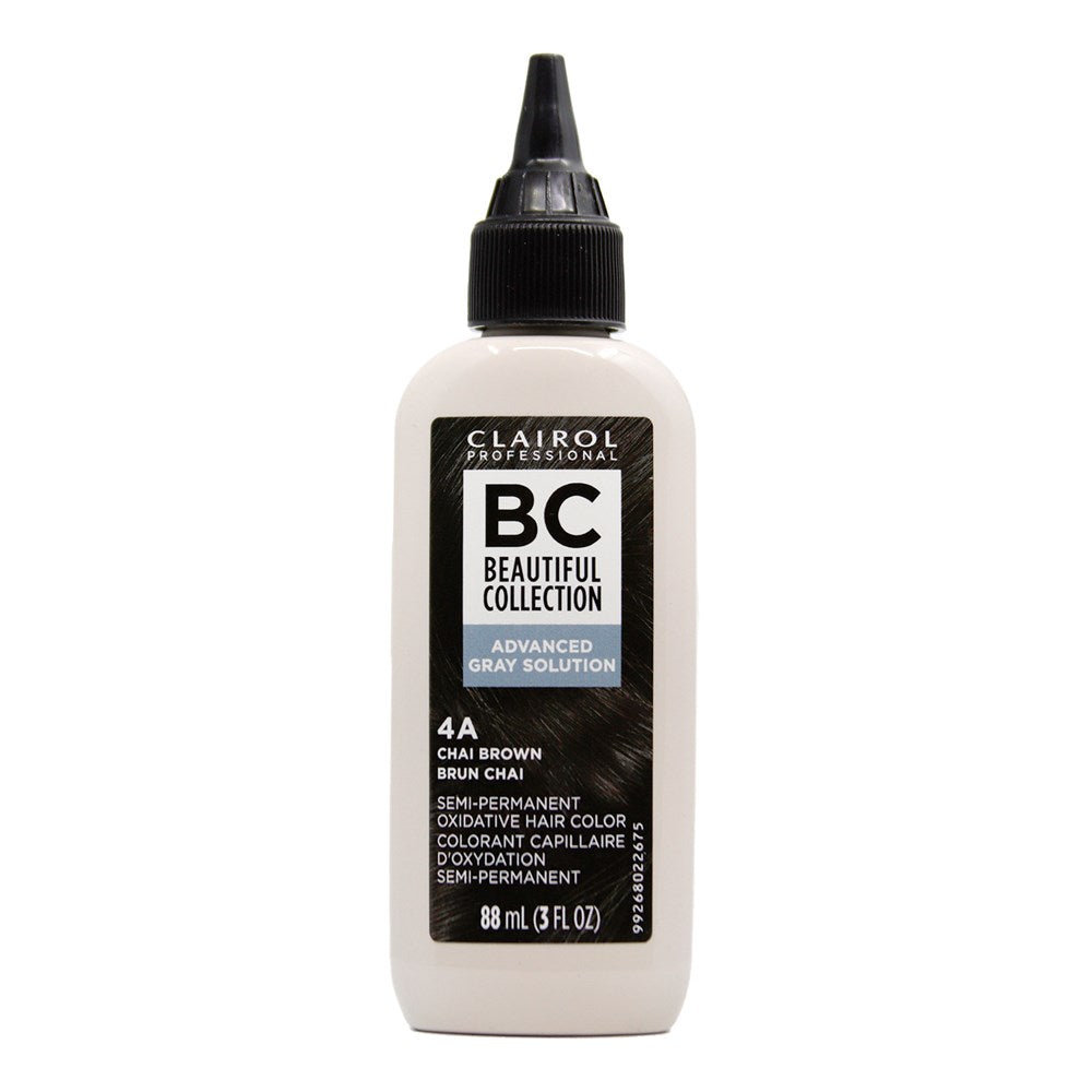 BEAUTIFUL COLLECTION Advanced Gray Solution Hair Color (3oz) - 4A Chai Brown