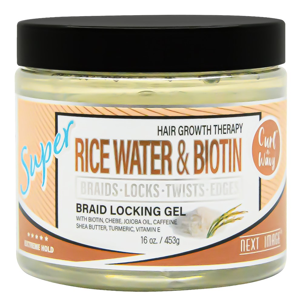 NEXT IMAGE Braid Locking Gel - 16oz / Rice Water (Super Hold)