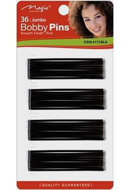 MAGIC COLLECTION 36pcs Jumbo Bobby Pins - Black