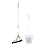 3JALBI Broom and Dust Pan Combo - Gray