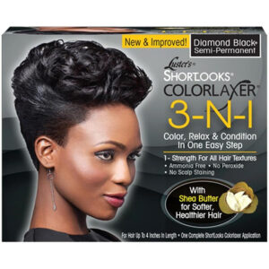 PINK Shortlooks Colorlaxer Relaxer Kit [Diamond Black]