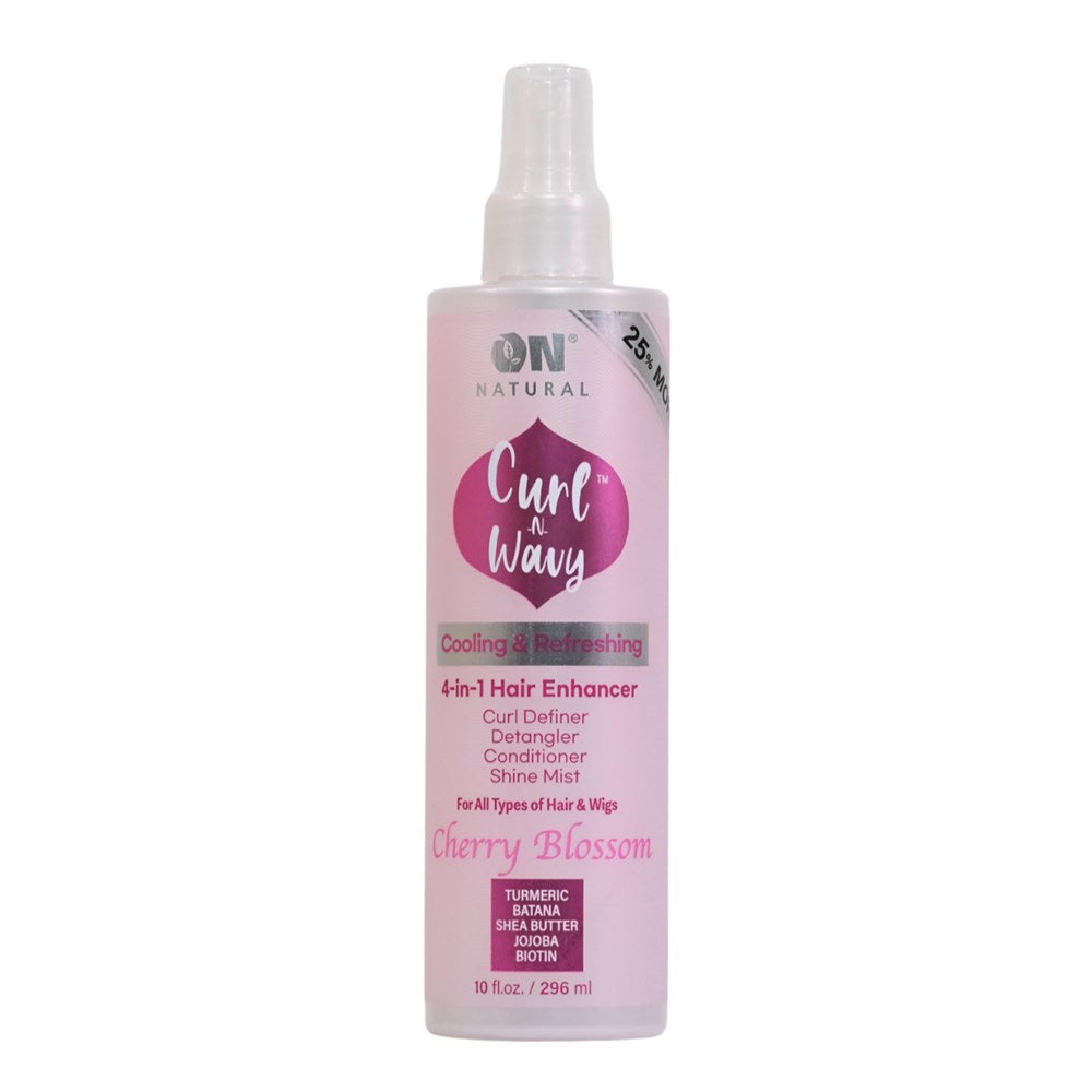 ON NATURAL Curl & Wavy Cherry Blossom 4 In 1 Hair Enhancer - 10oz