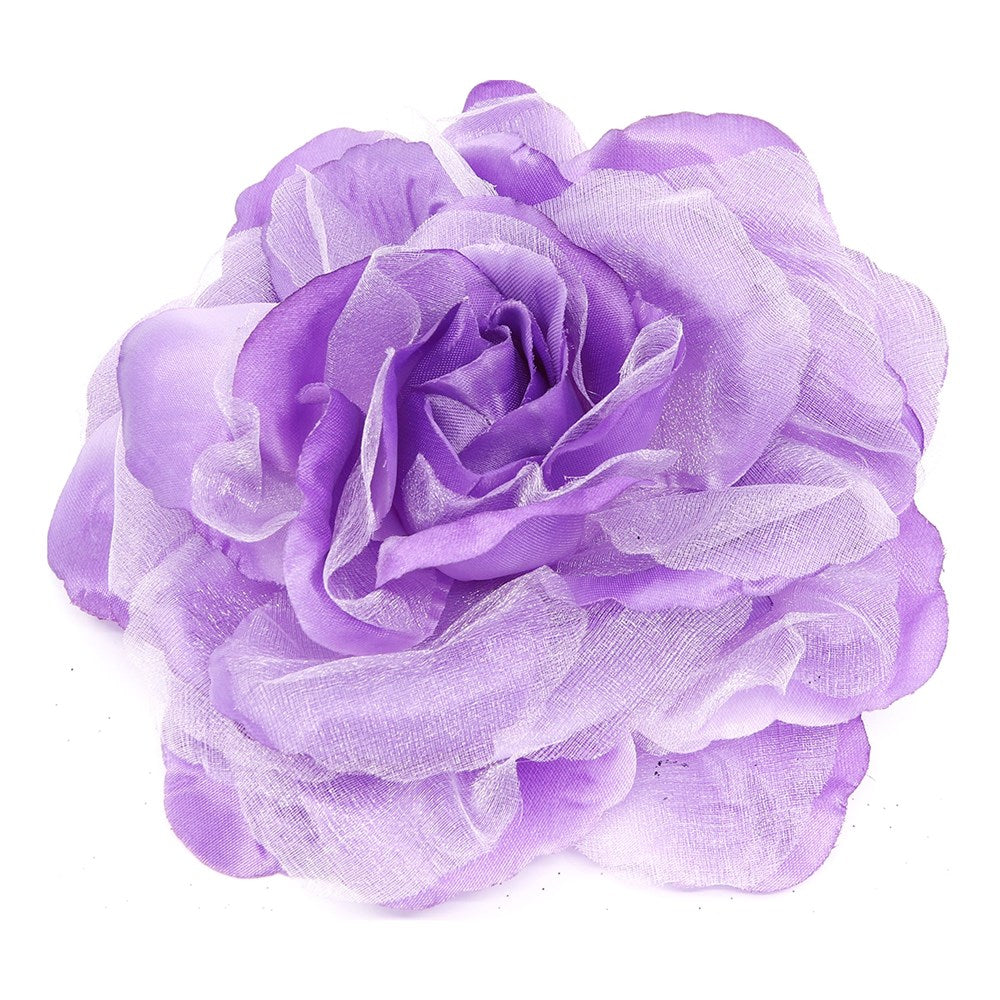 KIM & C Flower Hair Decoration - Tie and Clip and Pin / Purple / [12pcs/Pack]