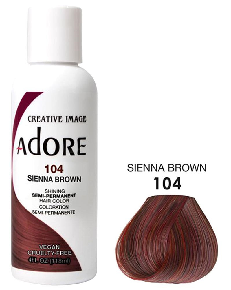 ADORE SEMI Permanent Hair Color (4oz) - 104 Sienna Brown