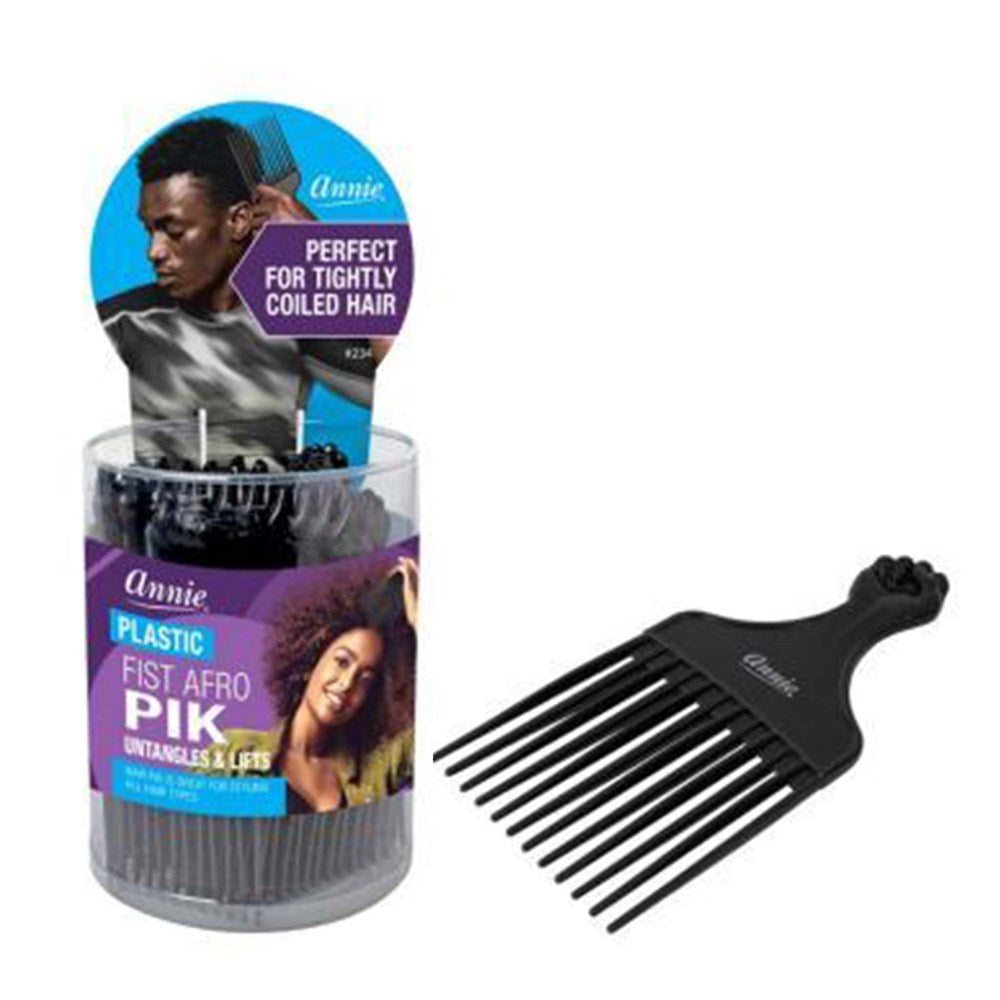 ANNIE Fist Styling Plastic Pik (24pcs/jar) - Black