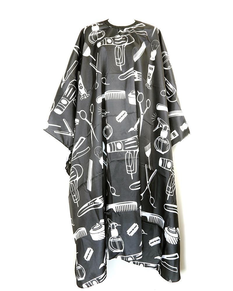 KIM & C High Quality Cutting Cape with Hook - Black Barber Tools