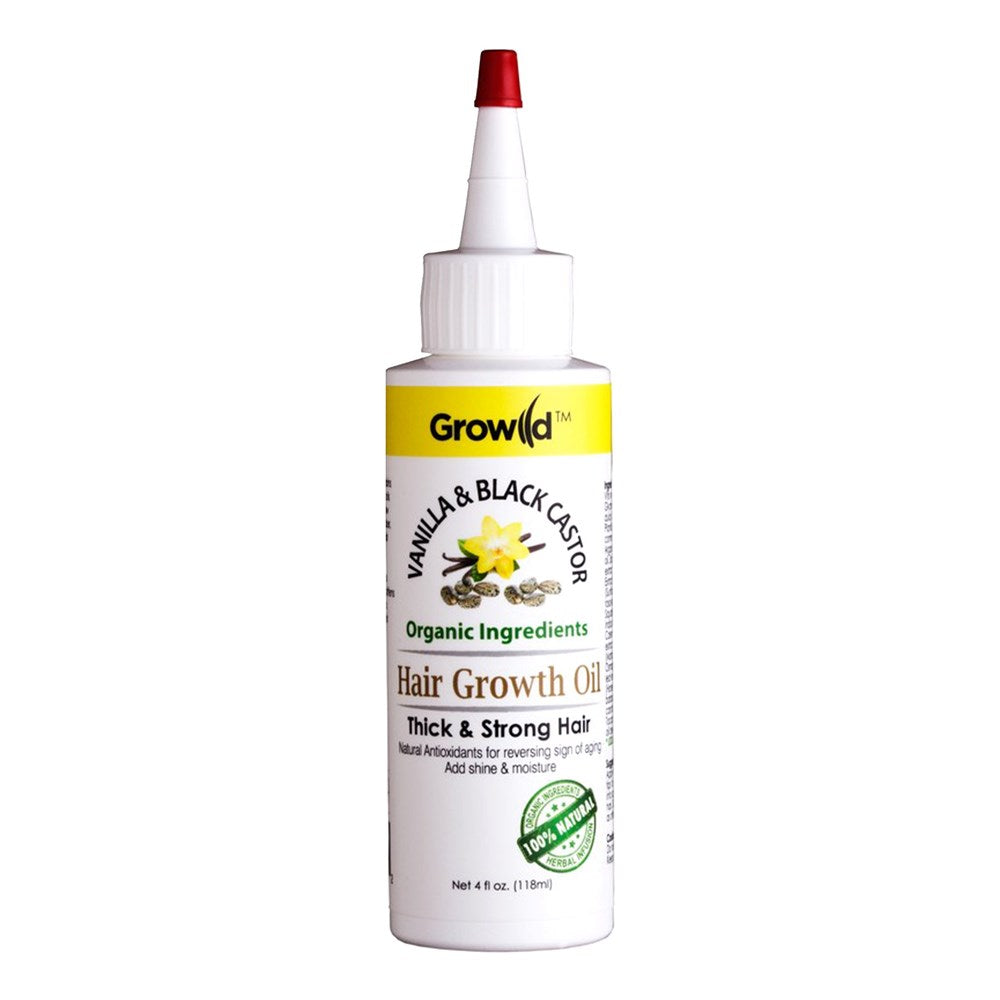 BY NATURES Growild Hair Growth Oil (4oz) - Vanilla and Black Castor