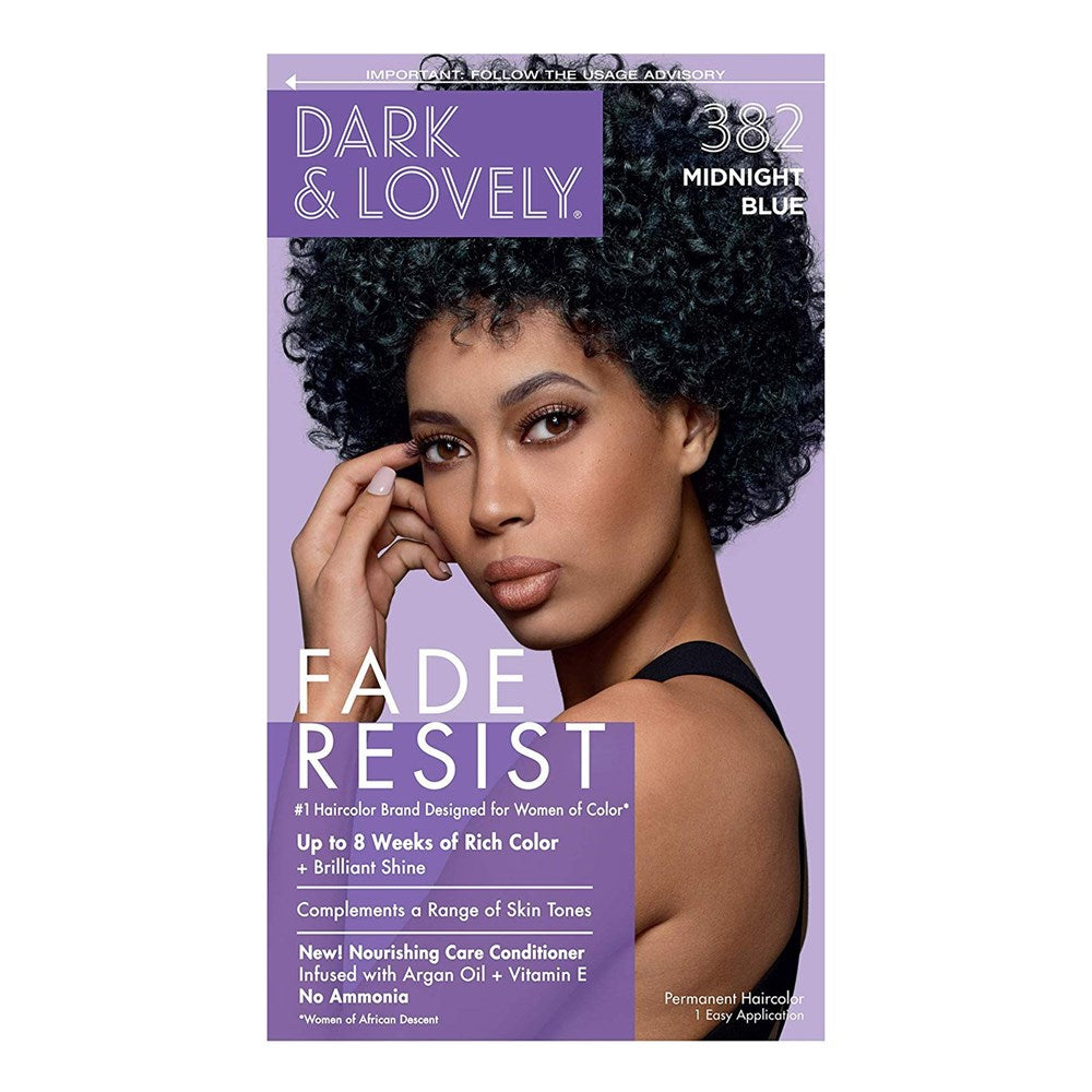 DARK & LOVELY Fade Resist Hair Color Kit - 382 Midnight Blue