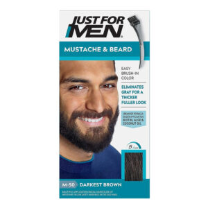 JUST FOR MEN Mustache & Beard Brush-In Color - M-50 Darkest Brown