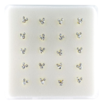 INTERVISION 925 Stering Silver Nose Stud - Gold / NP19009-1