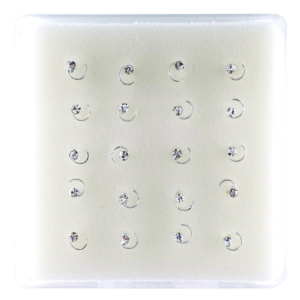 INTERVISION 925 Stering Silver Nose Stud - Silver / NP19009-6