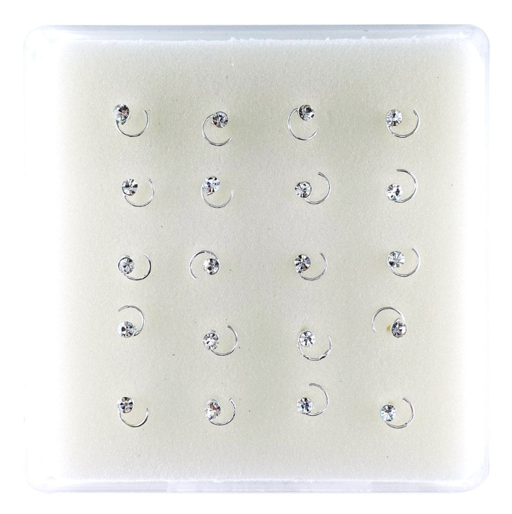 INTERVISION 925 Stering Silver Nose Stud - Silver / NP19009-6