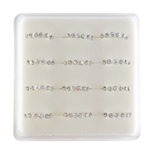 INTERVISION 925 Stering Silver Nose Stud - Silver / NP18008-14