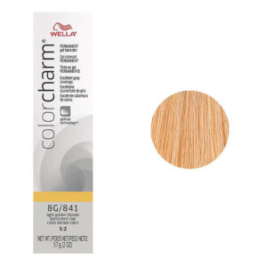 WELLA Color Charm Permanent Hair Color Gel Tube - 8G/841 Light Golden Blonde