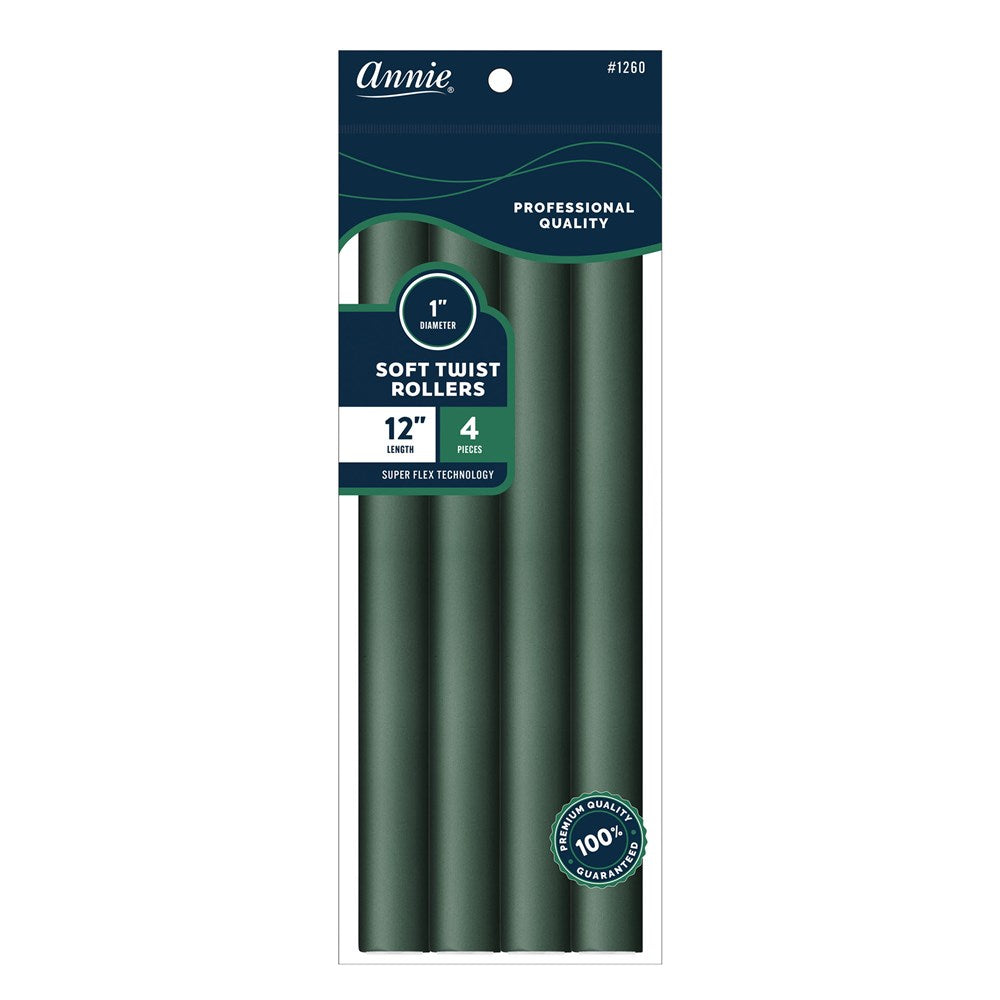 ANNIE Soft Twist Rollers - 12 inch / 1" Diameter